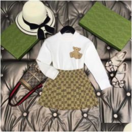 Clothing Sets 2023 Kids Plus Veet Warm Fashion British Tops Brand Autumn Winter Childrens Boys Treasures Girls Cotton Two Piece Luxu Dhokh