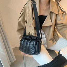 Shoulder Bags Luxury Space Cotton Shoulder Bags For 2023 Winter Crossbody Down Bag Designer Handbag Shoulder Strap Messengerblieberryeyes