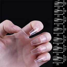 False Nails Transparent Fake Full Cover Patches Square Head Detachable Manicure Accessories Gel Extension