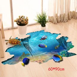 Wall Stickers Eco-friendly Sticker Floor Underwater World Waterproof PVC Home Decoration Bedroom Cute Classic 3D DIY