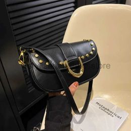 Shoulder Bags Rivets Design Shoulder Bags for Leather Crossbody Bag 2023 Fashion Bag Female Brand Handbags andstylishhandbagsstore