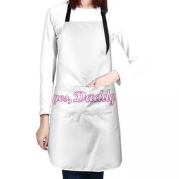 Aprons Yes Daddy Apron Custom Home Cleaning Kitchen Women innovative kitchen and home items 231019