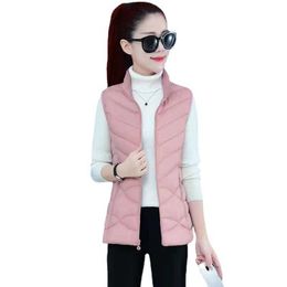 Women Winter Warm Cotton Padded Puffer Vests Sleeveless Parkas Jacket Waistcoat Thick Female Gilets Windbreaker Down Coat 2CCR8