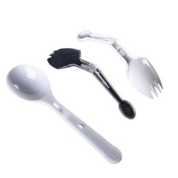 7000PCS Disposable round spoon ice cream folding spoon fork soup scoop with opp packing