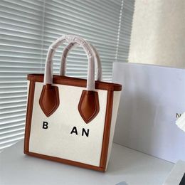 Trendy Ban Canvas Tote Bag Ladies Large Capacity Shopping Bags Leather Designer Handbag Commuter shoulder Bags Fashion Totes