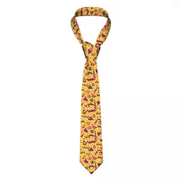 Fliegen Gelb Vintage 80er 90er Jahre Mode Krawatte Unisex Polyester 8 cm Krawatte Für Männer Lässige Klassische Anzüge Zubehör Gravatas Büro