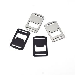 Black Brushed Surface Webbing Bottle Opener Buckle Square Beer Opener Ribbon Bottle Opener LX6182