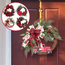 Other Event Party Supplies Durable Christmas Wreath Useful Rattan Artificial Garland Decor Convenient Wall Circle Flower Holiday el Mall Simulate Plan 231019