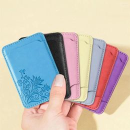 Card Holders PU Leather Adhesive Back Sticker Universal Phone Bag High Quality Portable Bank Bus Holder Wallet