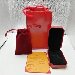 Fashion Red color bracelet necklace ring original orange box box bags jewelry gift box to choose300A