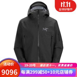 Designer Activewear Arcterys Jacket Outdoor Clothing Men's Series Arc 'teryx Sabr Windproof Waterproof Warm Breathable Qixi Gift Black WN-M12O