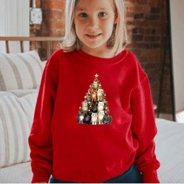 Men's Hoodies Sweatshirts Merry Christmas Cat Tree Print Children Sweatshirt Boys Girls Long Sleeve Y2k Sudadera Kids Graphic Xmas Holiday Pullover HoodieL231020
