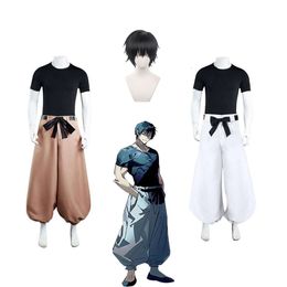 Anime Jujutsu Kaisen Toji Costume Aldult Unisex Pants Wig Halloween Rave Combat Fushiguro Cosplay Costumescosplay