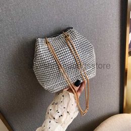 Shoulder Bags Ladies Rhinestone Bucket Crossbody Bags Party Totes Shining Shoulder Bag Chain Handbagstylishhandbagsstore