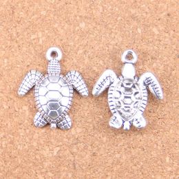 33pcs Antique Silver Bronze Plated tortoise turtle sea Charms Pendant DIY Necklace Bracelet Bangle Findings 26 23mm260N