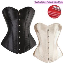 Good Quality 6 Colours Lady Sexy Lace up Boned Overbust Waist Training Corset Bustier Top Waist Trainer Cincher Body Shaper S-6XL2605