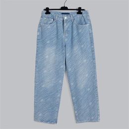 Men's Plus Size Pants Men's Jeans Full Stamped Letter Printing Women's Men's Hip-hop Fashion Casual Pants t644