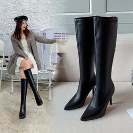 Boots Fashion Motorcycle Thigh High Heels Female Sense Pointy Toe Overknee Stiletto Highheeled Women's 231019