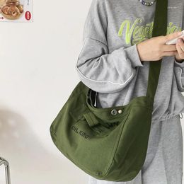 Evening Bags Female 2023 Stylish Y2k Grunge Canvas Big Size Hobo Slouchy Shoulder Bag Student Fabric School Book Laptop Overnight Side