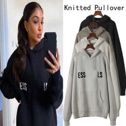 23ss Designer Essentialshirt Hoodie Sweater for Men and Women Casual Hooded Essentialhoodie Essent Knitted High Street Fashion Pullovers Ruu1
