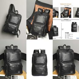 2022 New Backpack Men's Soft Leather Fashion School Bag College Student Computer Leather Travel Bag Backpack 231020