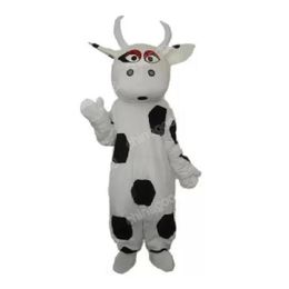 Performance Black Dot Cow Mascot Costume Top Quality Halloween Fancy Party Dress Cartoon Character Outfit Suit Carnival Unisex Outfit