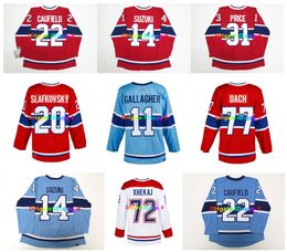 Nick Suzuki Cole Caufield Canadiens Maglia da hockey Arber Xhekaj Juraj Slafkovsky Kirby Dach Reverse Retro Josh Anderson Brendan Gallagher Carey Price Rem Pitlick