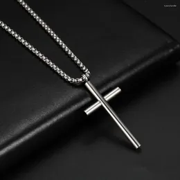 Pendant Necklaces COOLTIME Cross Chain Necklace For Women Men Luxury Ladies Gold Colour Jewellery Crucifix Christian Ornament Gift