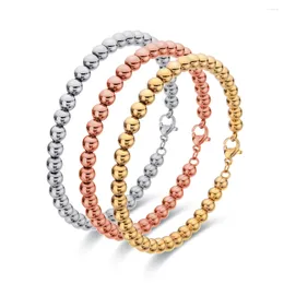 Bangle Stainless Steel Minimalist Bracelet For Women's Niche Jewellery Trend Gold-plated Bead
