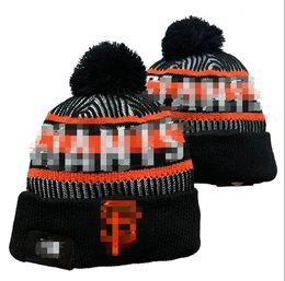 Men's Caps Baseball Hats Giant Beanie All 32 Teams Knitted Cuffed Pom San Francisco Beanies Striped Sideline Wool Warm USA College Sport Knit hats Cap For Women a0