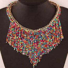 Pendant Necklaces YADA Bohemian Statement Long Tassel Chain Presents&Necklace For Women Jewelry Bijoux Femme Necklace SE210002