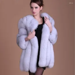 Women's Fur Women Winter Faux Coat Thicken Outerwear Colorful Jacket Luxury Ladies S-4XL