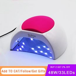 Nail Dryers Brand 48W SUN 2C LED UV Nail Lamp Dryer Machine For Curing Nail Polish Gel Lamp 10s/30s/60s Timer Auto Sensor Manicure Tools 231020