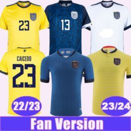 Football Jersey 2023 24 Ecuador Estupinan Plata Mens Soccer Jerseys 22 23 Martinez Hincapie D. Palacios M. Caicedo Home Away 3rd Fotball Shirts