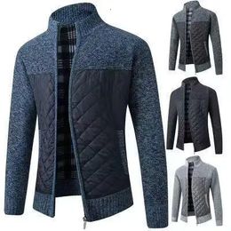 Men's Vests 2024 Stylish and Cosy High Neck Coat with Zipper Perfect for Autumn Winter PlusSize LongSleeved Knit 231020