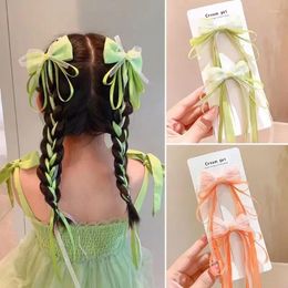 Hair Accessories Fashion Kids Bow Strap Hairpin Baby Weaving Headwear Long Beauty Girls Hairpins Children's