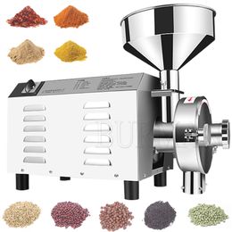 Commercial Pulverizer Mill Machinery Grind Rice Superfine Grinder Machine Electric Flour Pepper Grain Stainless Steel