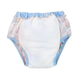 Adult Diapers Nappies Unicorn Cartoon printed Waterproof Cotton Adult Training Pants Reusable Infant Shorts Underweaer Cloth Diapers Panties Nappy 231020