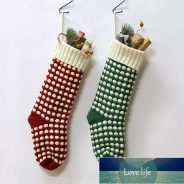 Personalized Quality Knit Christmas Stocking Gift Bags Knit Decorations Xmas socking Large Decorative Socks