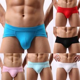 Summer Fashion Mens Seamless Low Waist Briefs Short Pants Thongs Underwear Simple And Comfortable Underpants247E