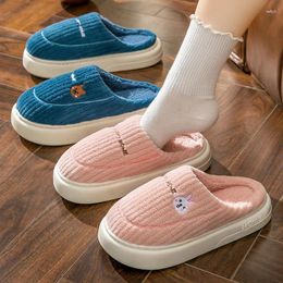 Slippers 2023 Women Cotton Shoes Solid Colour Dirt Resistant Soft Durable Winter Indoor Home Comfort Warm Preservation Anti Slip