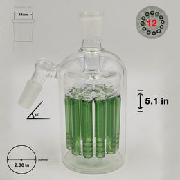 Glass Ash catcher Hookahs Accessories with 12 Arm Tree Perc For Glass Bongs Smoking Water Pipes 45 degree 14mm joint