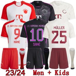 2023 2024 BaYern Home Jerseys KANE KIMMICH Soccer Jersey Kids Kit Socks 23 24 MULLER Away Child Shirts 3RD MINJAE Football Shirt Sets mann kinder Fubballtrikot