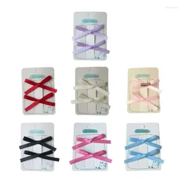 Hair Accessories 1 Pair Tie French Scrunchies Barrettes For Women Girls Headdress D7WF