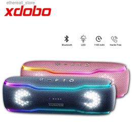 Cell Phone Speakers XDOBO Boss Portable Bluetooth Speaker IPX7 Waterproof 30W Sound Box LED Loudspeaker Stereo Surround Speaker Support AUX TWS Q231021