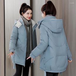 Women's Down 2023 Winter Women Mid-long Parkas Jackets Casual Thick Warm Hooded Pattern Coat Female Outwear Snowwear Jacket