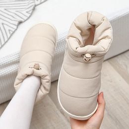 Boots Snow Boots Plush Warm Ankle Boots For Women Mens Winter Shoes Windproof Lightness Down Boots Couples Female Winter Shoes Booties 231019