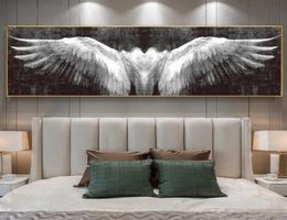 Modern Black and White Angel Wings Canvas pintando pôsteres e impressões vintage asas abstrato artes de parede Picture Decor Home Decor Cuadros8707271