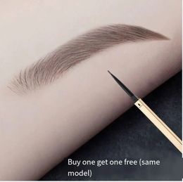 Eyebrow Enhancers Small gold chopsticks eyebrow pencil three-dimensional lasting ultra fine triangle makeup 231020