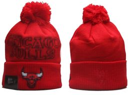 Bulls Beanie Chicago Beanies All 32 Teams Knitted Cuffed Pom Men's Caps Baseball Hats Striped Sideline Wool Warm USA College Sport Knit hats Cap For Women a5